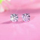 0.5 Carat Lab Grown Diamond Earrings (Total 1 Carat) 14K White Gold LGE001_2