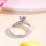 1 Carat Lab Grown Diamond Ring 14K White Gold LGR004