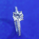1 Carat Lab Grown Diamond Ring 14K White Gold LGR005