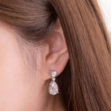 3 Carat Pear Cut Created Diamond 925 Sterling Silver Dangle Earrings XFE8031