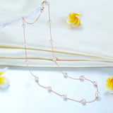 18K/ 750 Rose Gold Pearls Necklace KN7070