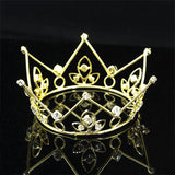 Newborn Baby Gold Mini Crown Photo Prop Full Circle Round Tiara XT1136