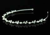 Bridal Clear Crystal Faux Pearl Headband Tiara XT1216