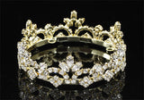 Bridal Flower Girl / Baby Round Full Circle Rhinestone Gold Mini Tiara Crown XT1238