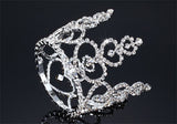 Bridal Heart Bride / Flower Girl Rhinestone Full Circle Round Mini Tiara Crown XT1708