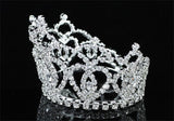 Bridal Silver Flower Girl / Baby Round Full Circle Rhinestone Mini Tiara Crown XT1743