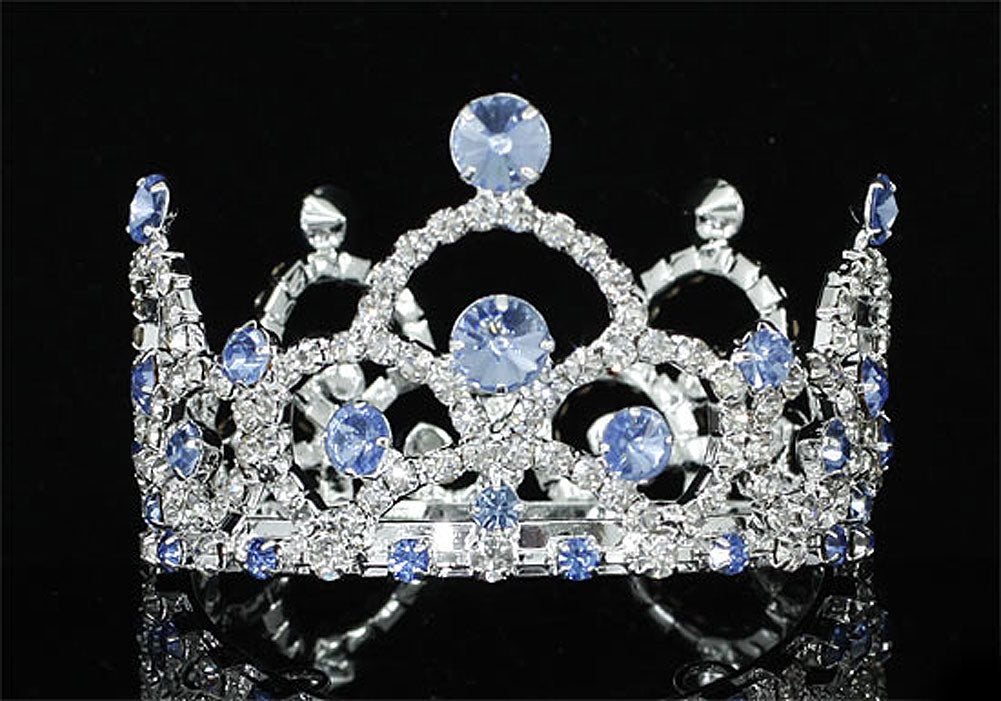 tiara7013 Silver Crystal Tiara Elegant Crown – Soho Style