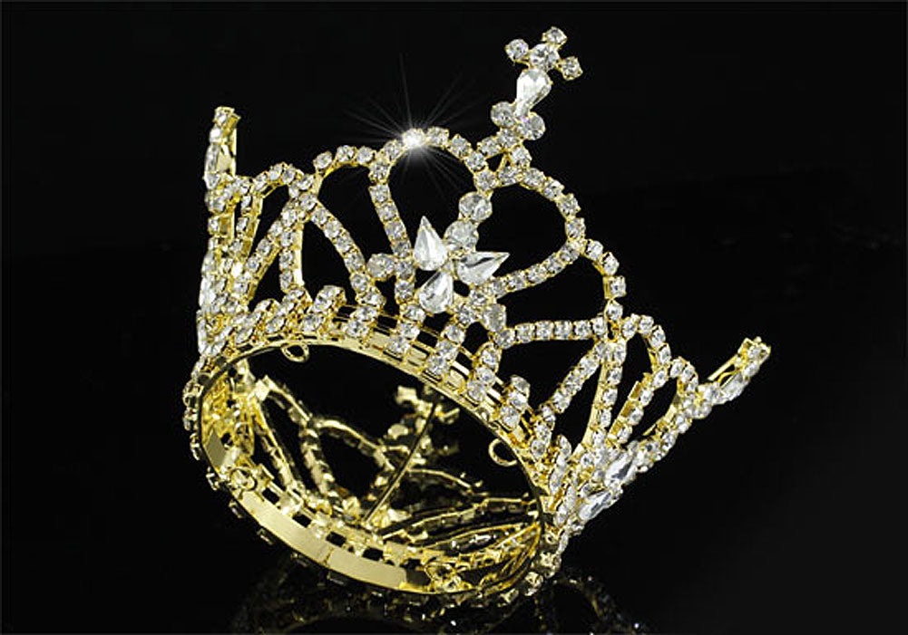 Crown Queen of Hearts Mini Gold