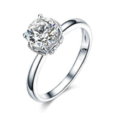 14K White Gold 1 Carat Forever One Moissanite Diamond Wedding Engagement Ring