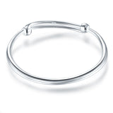 Solid 999 Silver Bangle Bracelet Baby Gift Adjustable Size XFB8002