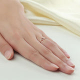14K Rose Gold Wedding Band Princess Crown Ring 0.04 Ct Diamond Fine Jewelry 