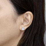 4 Carat Heart Cut Created Diamond Stud 925 Sterling Silver Earrings XFE8084