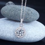 1 Carat Round Cut Created Diamond Bridal 925 Sterling Silver Pendant Necklace XFN8037
