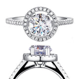 1.25 Carat Round Cut Created Diamond 925 Sterling Silver Wedding Engagement Ring XFR8003