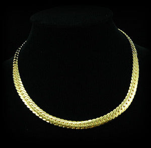 Mens Hip Hop 18K Gold Plated Links Necklace Chain MN005