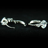 3 Carat CZ Cubic Zirconia Created Diamond Huggie Earrings XE163