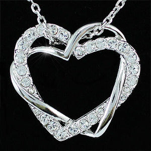 Heart Pendant 18K Necklace use Swarovski Crystal XN161