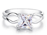 0.75 Carat Princess Cut Created Diamond Ring XR200