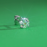 1 Carat Lab Grown Diamond Earrings (1 Piece) Unisex 14K White Gold LGE002_1