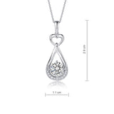 1 Carat Lab Grown Diamond Pendant Necklace 14K White Gold LGN001
