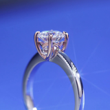 1 Carat Lab Grown Diamond Ring 14K White Gold Rose Gold LGR003