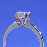 1 Carat Lab Grown Diamond Ring 14K White Gold Rose Gold LGR003