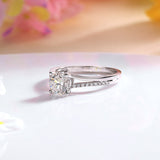 1 Carat Lab Grown Diamond Ring 14K White Gold LGR004