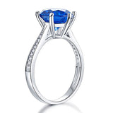 925 Sterling Silver Wedding Engagement Ring 3 Carat Blue Created Diamond Jewelry XFR8211