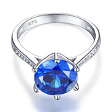 925 Sterling Silver Wedding Engagement Ring 3 Carat Blue Created Diamond Jewelry XFR8211