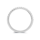 Moissanite Diamond Wedding Band Half Eternity 925 Sterling Silver Ring MFR8362