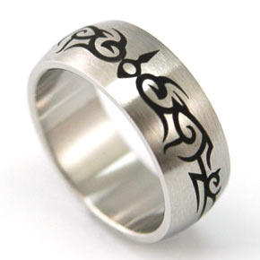 Men Gothic Solid Stainless Steel Ring MR009