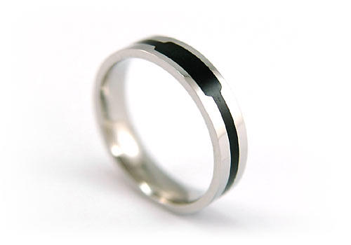Gothic Two Tone Stylish Stainless Steel Band Ring MR028
