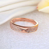 14K Rose Gold Bridal Wedding Anniversary Band Ring 0.31 Ct Natural Diamonds