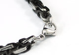 Men's (Black & Silver) Stainless Steel Necklace MN076