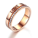 Matching 14K Rose Gold Love Women Wedding Band Ring 0.12 Ct Diamonds