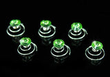 6 pcs X Bridal Green Crystal Hair Twists XP1119