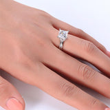 14K White Gold 1 Carat Forever One Moissanite Diamond Wedding Engagement Ring