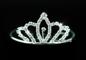 Bridal Crystal Toddler Baby Super Mini Tiara Comb XT1270