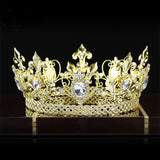 Pageant King / Queen Crown Gold Plated Round Full Circle  XT1829