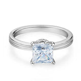 14K White Gold 1 Carat Forever One Moissanite Diamond Wedding Engagement Ring