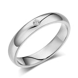 Men's Solid 14K White Gold Bridal Wedding Ring 0.03 Ct Natural Diamonds