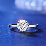 14K White Gold 1 Carat Forever One Moissanite Diamond Wedding Engagement Ring