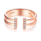 14K Rose Gold Wedding Band Anniversary Ring 0.04 Ct Diamond Fine Jewelry