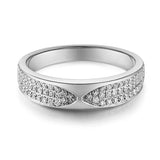 14K White Gold Bridal Wedding Anniversary Band Ring 0.31 Ct Natural Diamonds