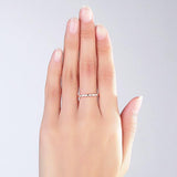 Women Heart 14K Rose Gold Bridal Wedding Band Ring 0.11 Ct Natural Diamonds