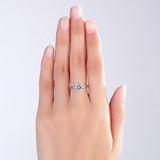 14K White Gold Bridal Wedding Engagement Solitaire Ring 2 Ct Topaz  6 Claws