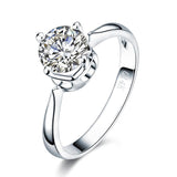 14K White Gold 1 Carat Forever One Moissanite Diamond Wedding Engagement Solitaire Ring 