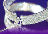 Bridal Wedding 5 Row Crystal Rhinestone Stiff Choker XC016
