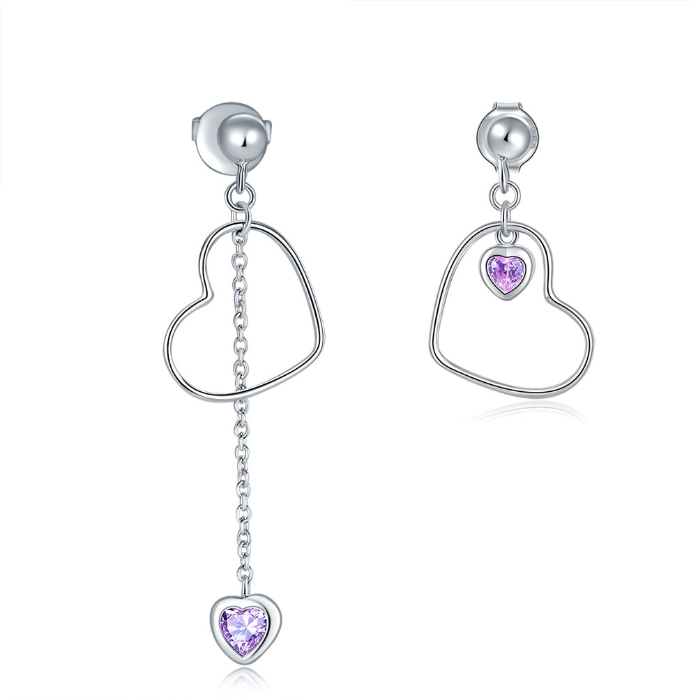 ピアス VINTAGE HOLLYWOOD Triple Baguette Heart Earrings 5BNY506 V-182859405_3_565.jpg?pristine