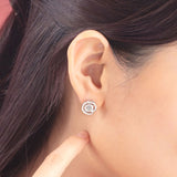 @ Stud Moissanite Diamond Dancing Stone Earring (1 Piece) Unisex 925 Sterling Silver MFE8190